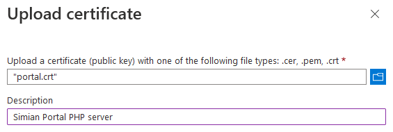 Certificate specifications