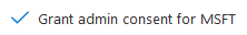 Grant admin consent for MSFT